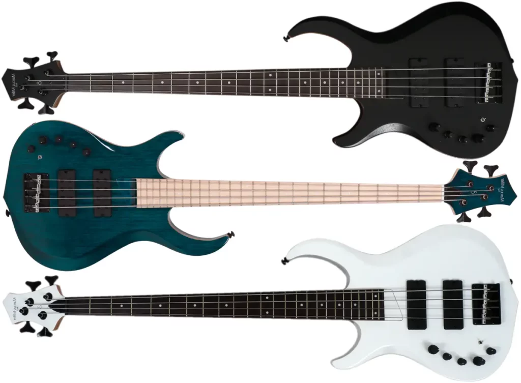 Left Handed Sire Bass Guitars - Marcus Miller M2 LH 4-String - Available in 3 finishes; Transparent Black, Transparent Blue, or White Pearl