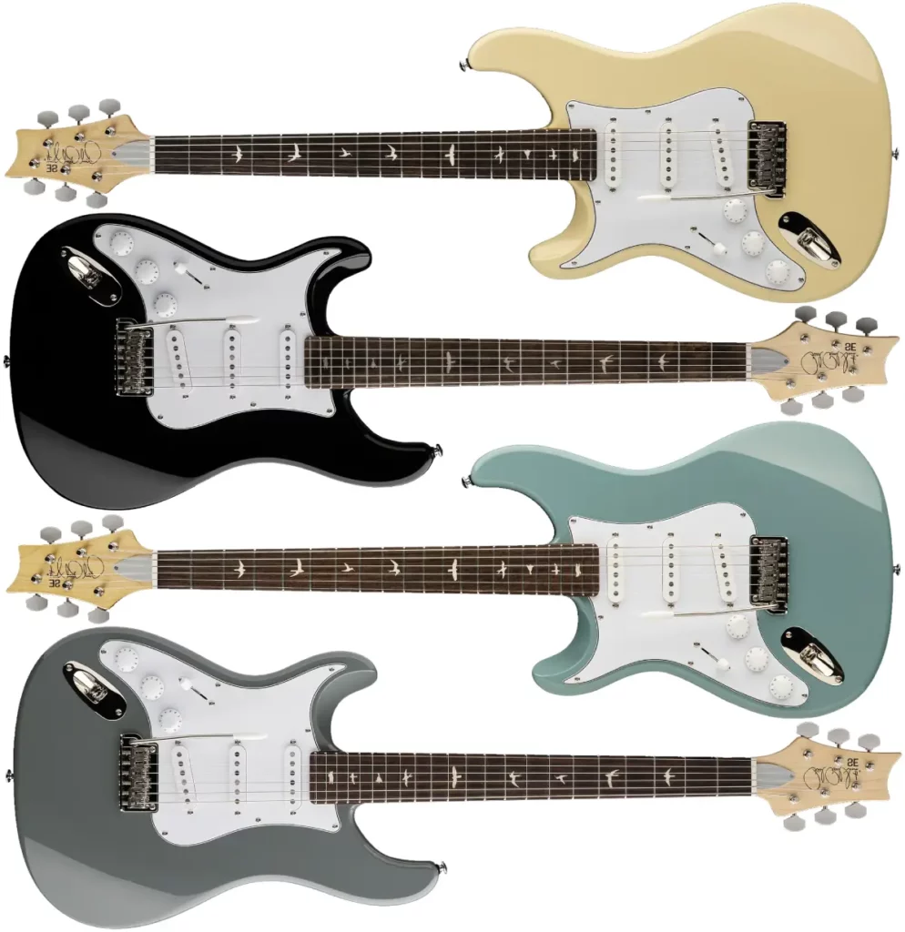 Left Handed PRS Guitars - PRS SE John Mayer Silver Sky Rosewood "Lefty" (Moon White, Piano Black, Stone Blue, and Storm Gray finishes)