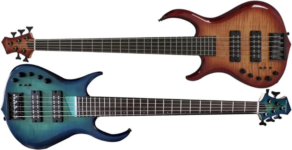 Left Handed Sire Bass Guitars - Marcus Miller M7 Alder LH 5-String - Available in 2 finishes; Brown Sunburst or Transparent Blue