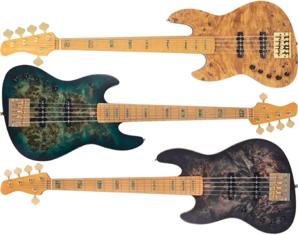 Left Handed Sire Bass Guitars - Marcus Miller V10 LH 5-String - Available in 3 finishes; Natural Satin, Transparent Green Satin, or Transparent Black Satin