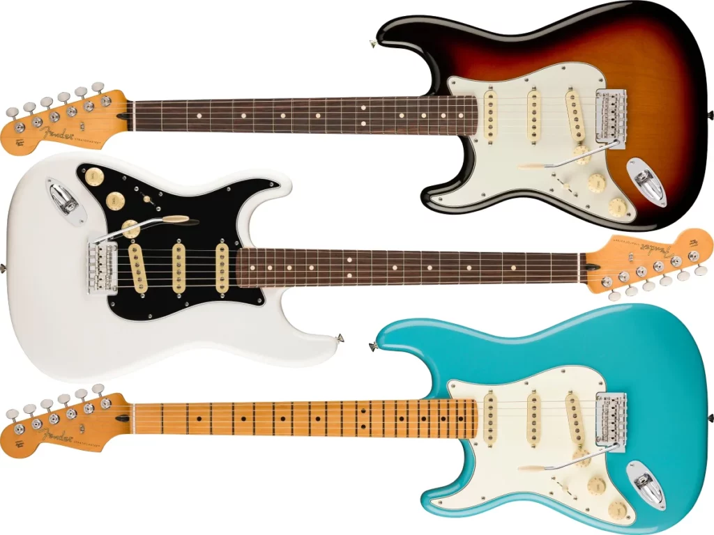 Left Handed Fender Guitars - Player II Stratocaster (3-Color Sunburst, Polar White, Aquatone Blue)