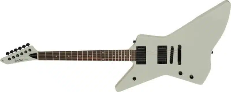 Left handed Harley Benton EX-84 LH Modern guitars in a Gloss White finish