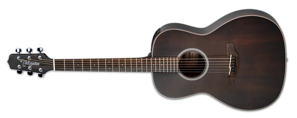 Left Handed Takamine Guitars - A lefty Takamine GY21ELH SM acoustic guitar with a satin molasses finish.