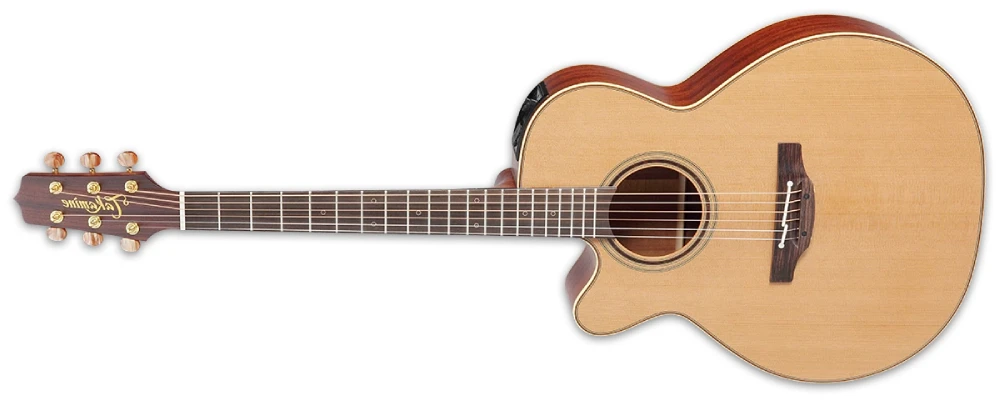 Left Handed Takamine Guitars - A lefty Takamine P3NC-LH acoustic guitar with a natural satin finish.