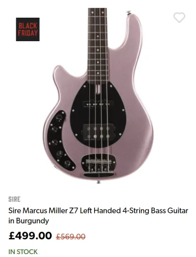 Lefty Sire Marcus Miller Z7 (Burgundy) - ยฃ499.00 at Andertons for Black Friday