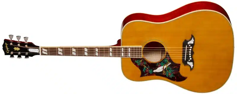 Left Handed Epiphone Acoustic Guitars - Epiphone 1963 Dove Reissue with a Natural finish