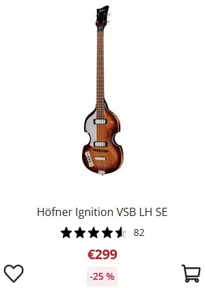 Lefty Hofner Ignition VSB - €299 at Thomann for Cyber Week