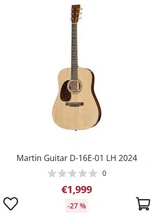 Lefty Martin D-16E (Natural) - €1,999 at Thomann for Cyber Week