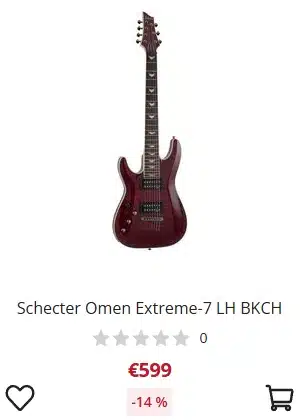 Lefty Schecter Omen Extreme-7 (Black Cherry) - €599 at Thomann for Cyber Week
