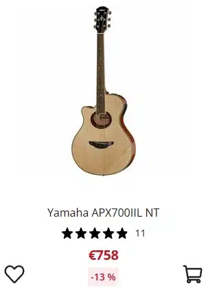 Lefty Yamaha APX700IIL (Natural) - €758 at Thomann for Cyber Week