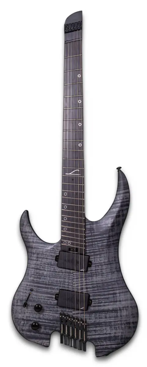 Left Handed Legator Guitars - A left handed Legator G6FSS-LH in a Black Flame finish