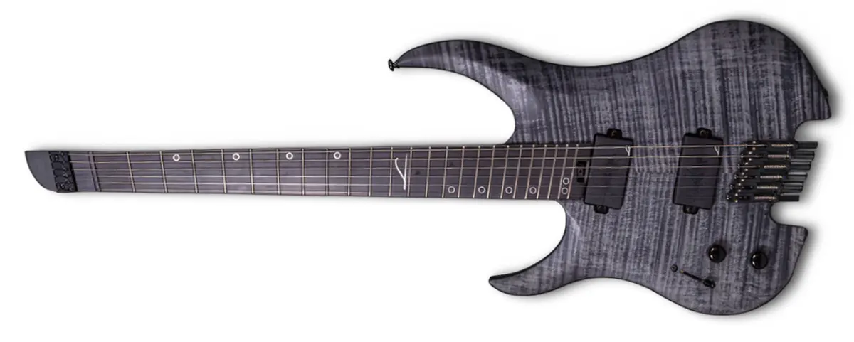 Left Handed Legator Guitars - A left handed Legator G6FSS-LH in a Black Flame finish