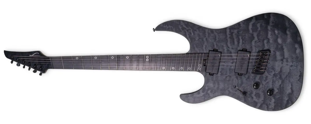 Left Handed Legator Guitars - A left handed Legator N6FSS-LH in a Black Flame finish
