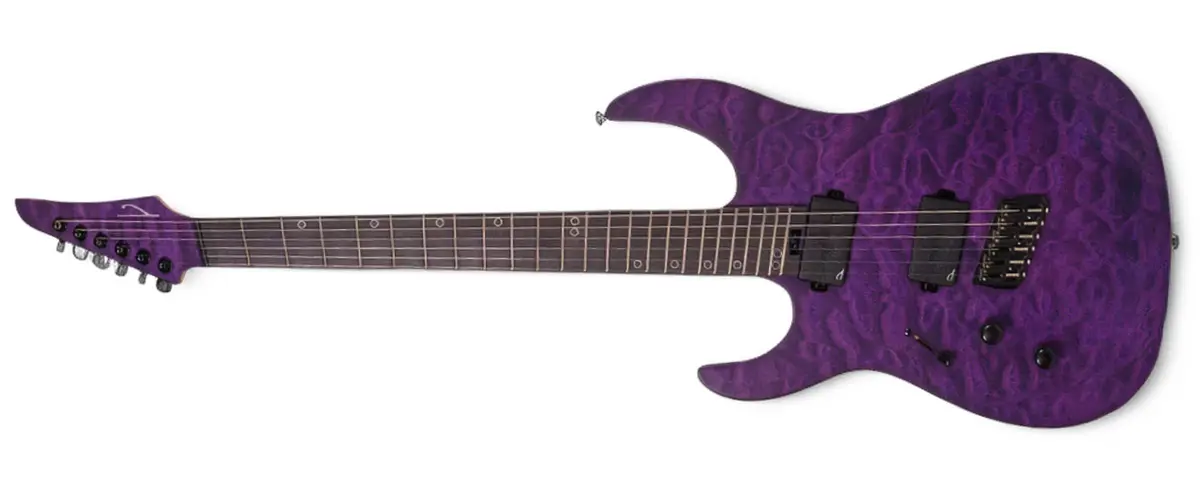 Left Handed Legator Guitars - A left handed Legator N6FSS-LH in a Purple Flame finish