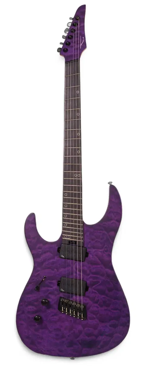 Left Handed Legator Guitars - A left handed Legator N6FSS-LH in a Purple Flame finish