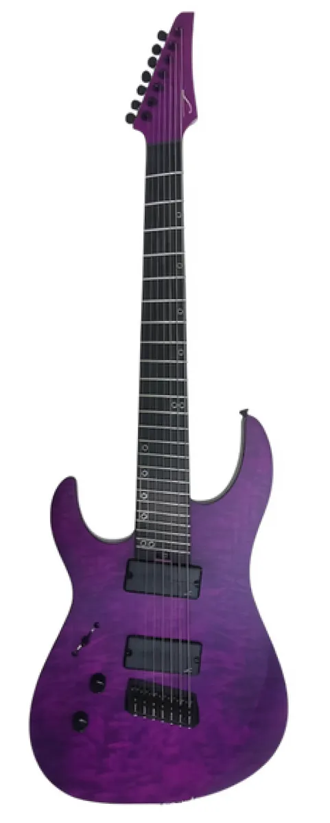 Left Handed Legator Guitars - A left handed Legator N7FSS-LH in a Purple Flame finish