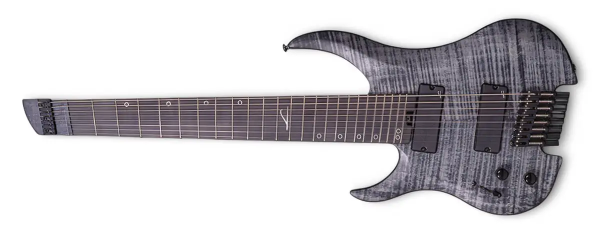A left handed Legator G8FSS-LH in a Black Flame finish