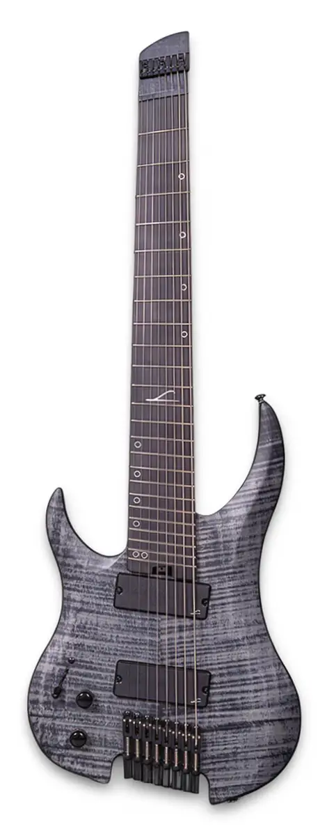 A left handed Legator G8FSS-LH in a Black Flame finish
