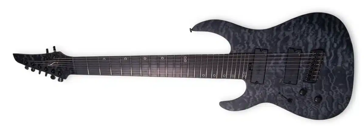 A left handed Legator N8FSS-LH in a Black Flame finish