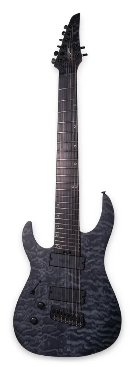 A left handed Legator N8FSS-LH in a Black Flame finish