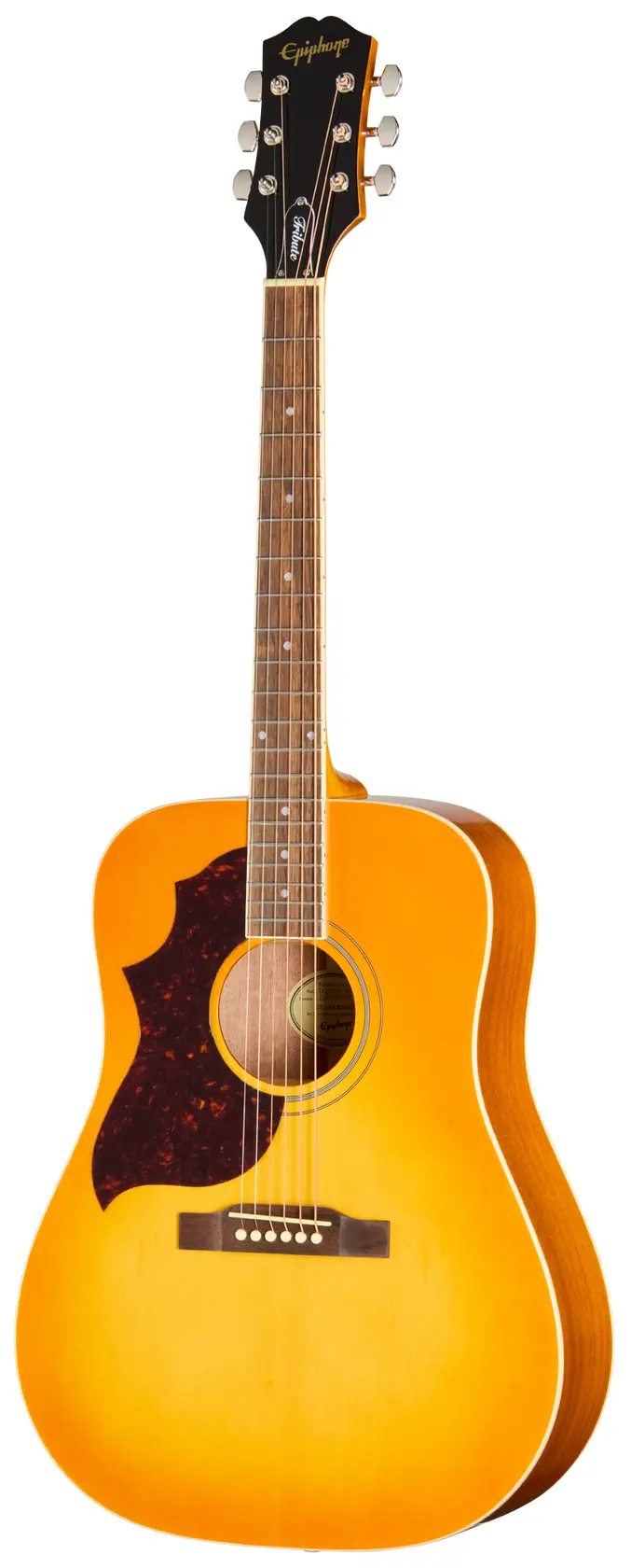 Left Handed Epiphone Acoustic Guitars - A left handed Epiphone Hummingbird Tribute guitar; with a Heritage Cherry Sunburst finish.