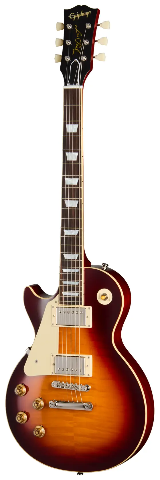 Left Handed Epiphone Guitars - A left handed Epiphone Inspired by Gibson Custom 1959 Les Paul Standard with a Deep Cherry Sunburst finish