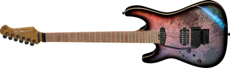 Harley Benton MAX Fusion Signature guitar with holographic finish