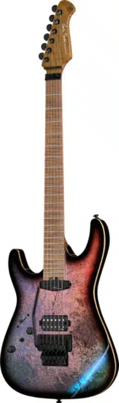 Harley Benton MAX Fusion Signature guitar with holographic finish