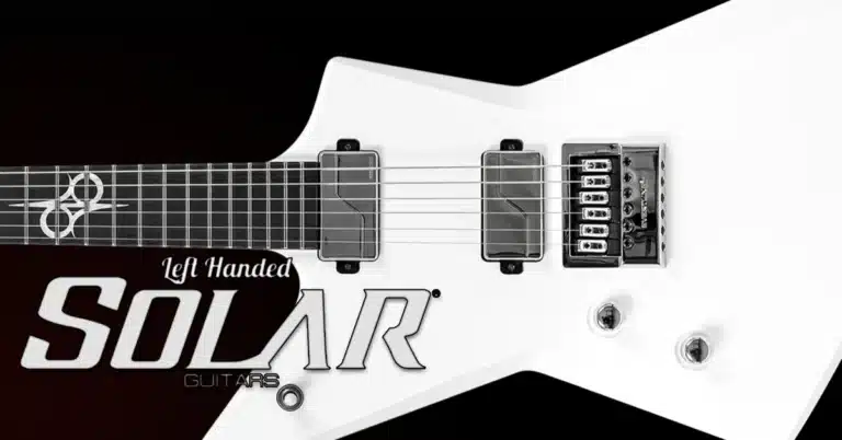 Left Handed Solar Guitars - Body of a lefty Solar E1.6Vinter LH guitar with a Pearl White Matte finish