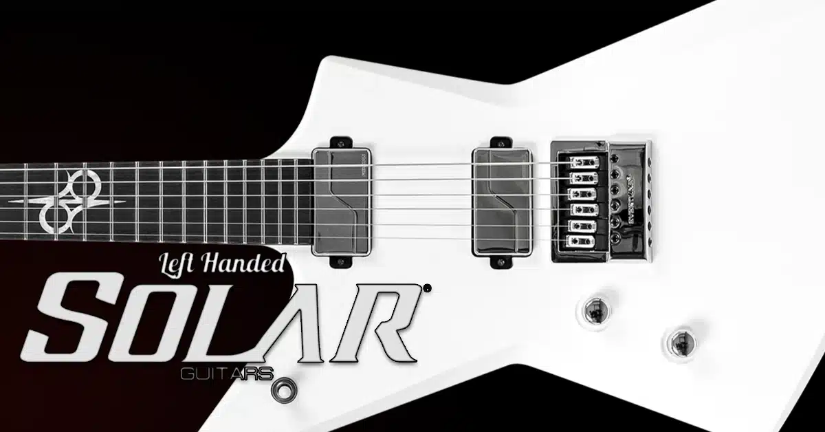 Left Handed Solar Guitars - Body of a lefty Solar E1.6Vinter LH guitar with a Pearl White Matte finish
